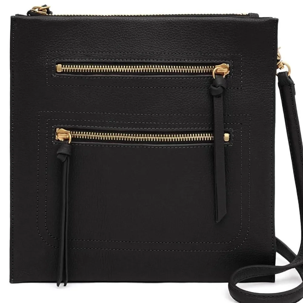 Botkier Chelsea Pebbled Leather Crossbody Bag With Gold Hardware.
